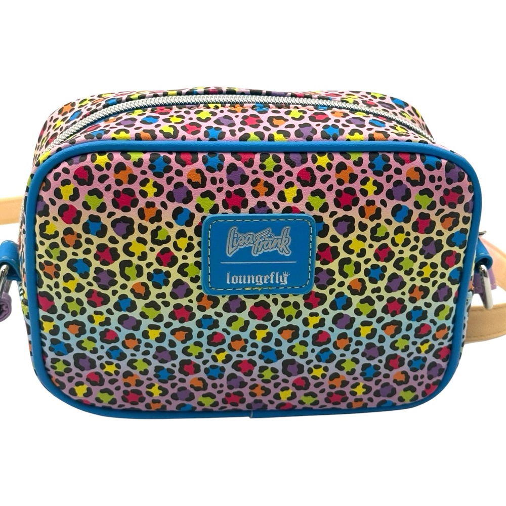 Loungefly Lisa Frank Hunter Rainbow Leopard Camera Crossbody Bag Hot Topic Purse - Picture 6 of 13
